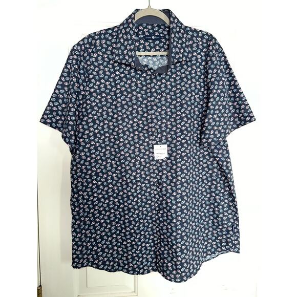 Stone Rose-SSW Navy Skulls/Flowers - size XXL